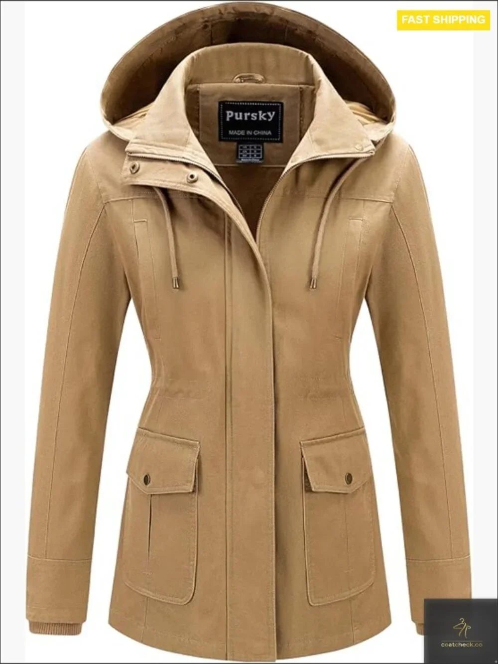 Women's Cotton Anorak Jacket Lightweight Casual Military Safari Utility Coat
